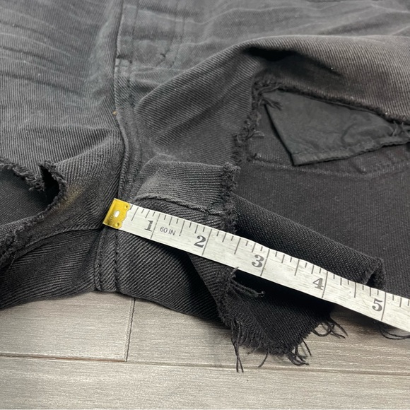 ONE TEASPOON TRUCKERS MID WAIST RELAXED DENIM JEAN SHORTS IN PURE BLACK SIZE 27 - Picture 16 of 16